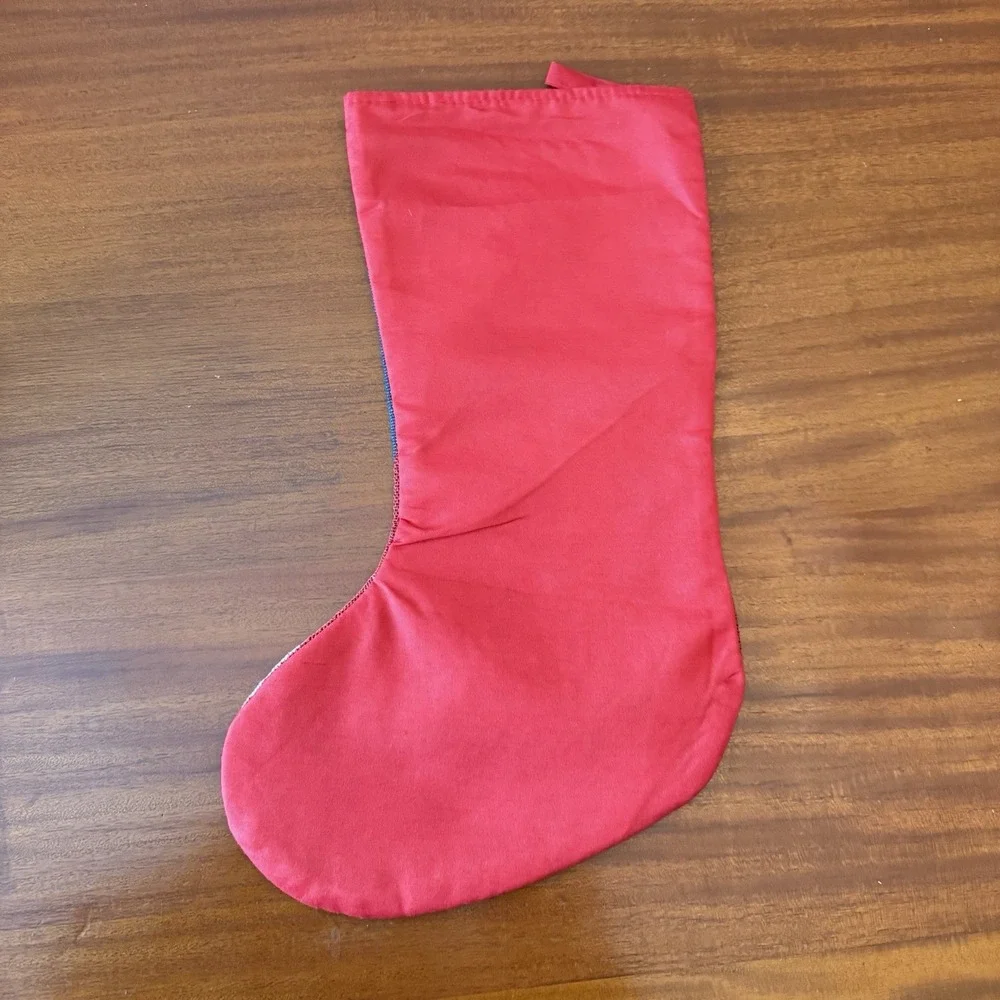 Vintage Tapestry Christmas Stocking Santa on Chimney – 18